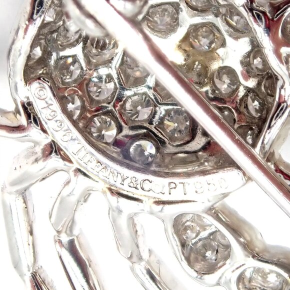 Rare! Authentic Tiffany & Co Platinum Crab 1.50ct Diamond 9mm Pearl Pin Brooch - Picture 4 of 12